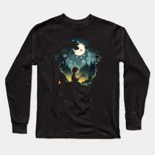 A Halfling at the Home of the Elves - Fantasy Long Sleeve T-Shirt